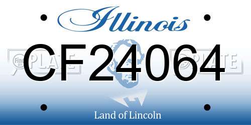 CF24064 Illinois License Plate
