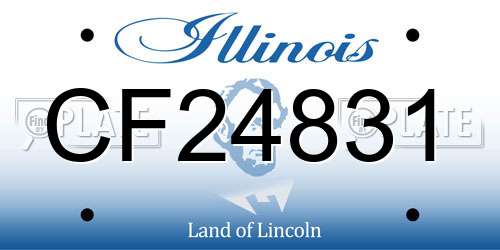 CF24831 Illinois License Plate