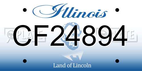 CF24894 Illinois License Plate