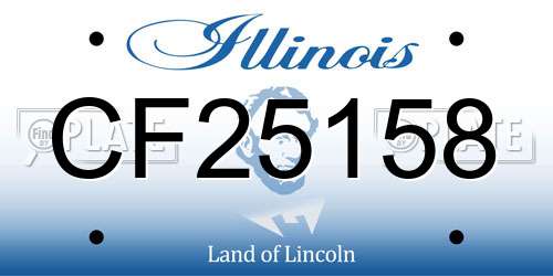 CF25158 Illinois License Plate