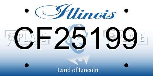 CF25199 Illinois License Plate