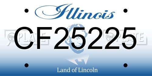 CF25225 Illinois License Plate