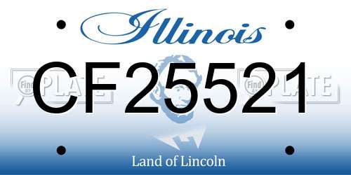 CF25521 Illinois License Plate