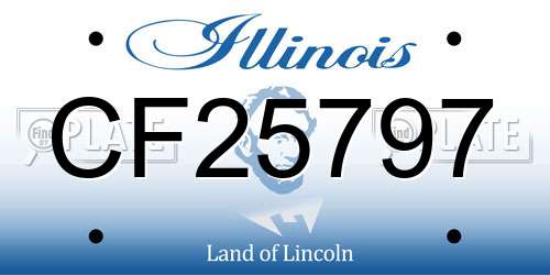 CF25797 Illinois License Plate