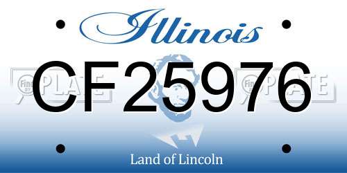 CF25976 Illinois License Plate