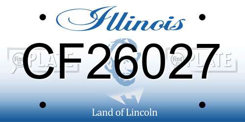 CF26027 Illinois License Plate