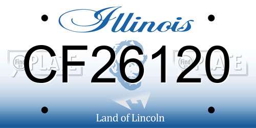 CF26120 Illinois License Plate