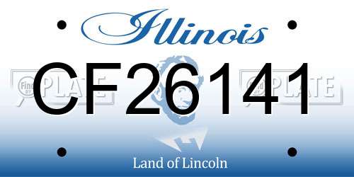 CF26141 Illinois License Plate