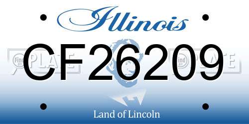 CF26209 Illinois License Plate