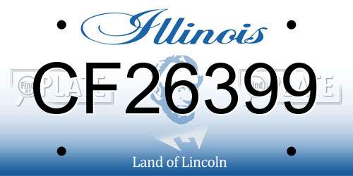 CF26399 Illinois License Plate