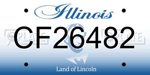 CF26482 Illinois License Plate