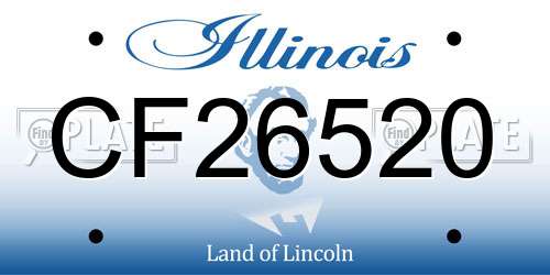 CF26520 Illinois License Plate