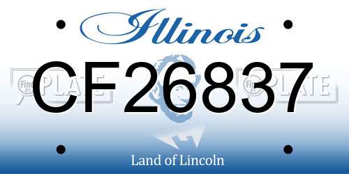 CF26837 Illinois License Plate