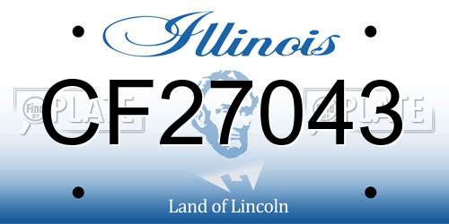 CF27043 Illinois License Plate
