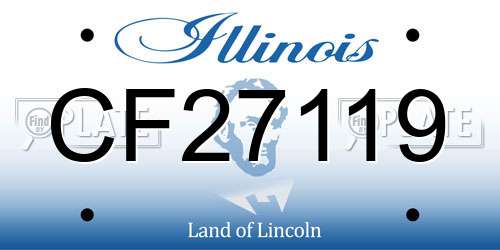 CF27119 Illinois License Plate