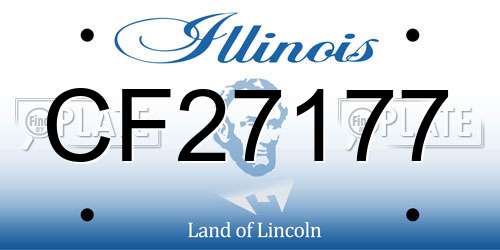 CF27177 Illinois License Plate