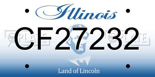 CF27232 Illinois License Plate