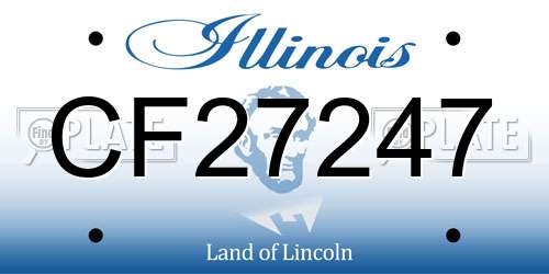 CF27247 Illinois License Plate