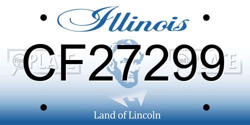 CF27299 Illinois License Plate