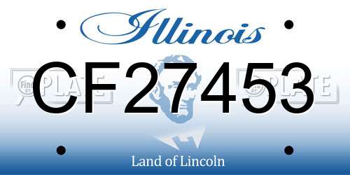 CF27453 Illinois License Plate