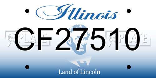 CF27510 Illinois License Plate