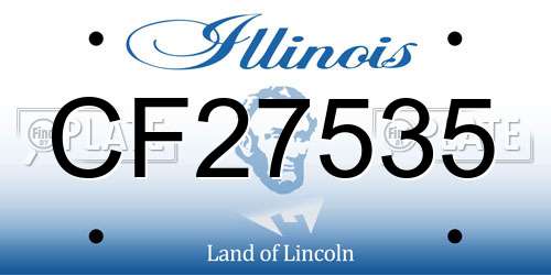 CF27535 Illinois License Plate