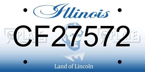 CF27572 Illinois License Plate