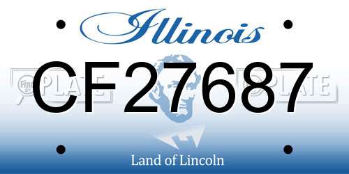 CF27687 Illinois License Plate