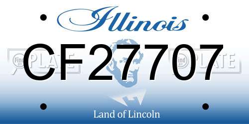 CF27707 Illinois License Plate