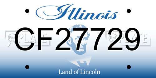 CF27729 Illinois License Plate