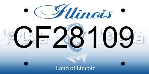 CF28109 Illinois License Plate