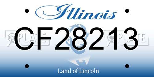 CF28213 Illinois License Plate