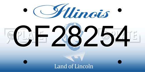 CF28254 Illinois License Plate