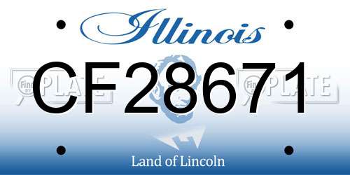 CF28671 Illinois License Plate