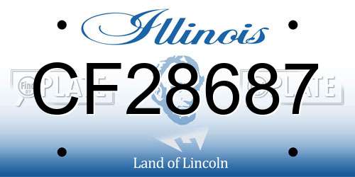 CF28687 Illinois License Plate
