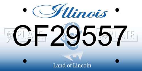 CF29557 Illinois License Plate