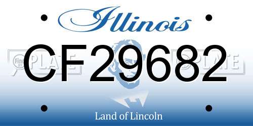 CF29682 Illinois License Plate