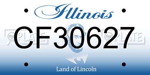 CF30627 Illinois License Plate