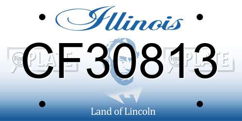 CF30813 Illinois License Plate