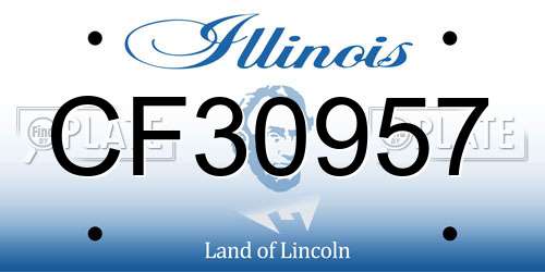 CF30957 Illinois License Plate