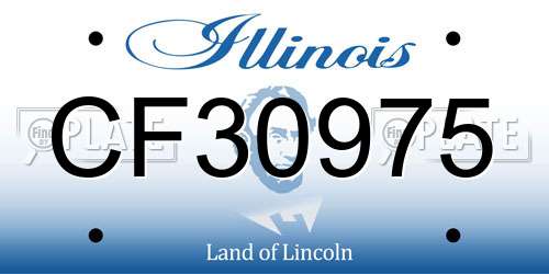 CF30975 Illinois License Plate