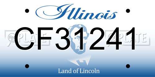 CF31241 Illinois License Plate
