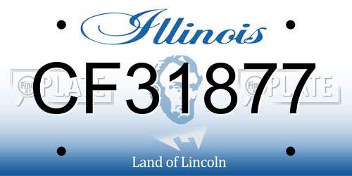 CF31877 Illinois License Plate