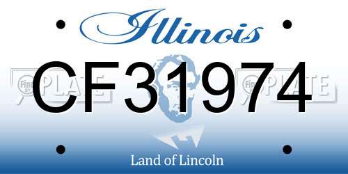 CF31974 Illinois License Plate