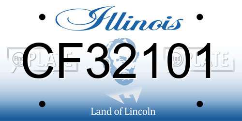 CF32101 Illinois License Plate