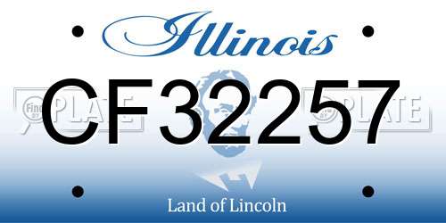 CF32257 Illinois License Plate