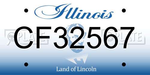 CF32567 Illinois License Plate