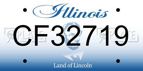 CF32719 Illinois License Plate