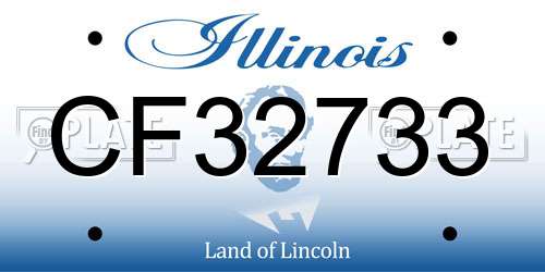CF32733 Illinois License Plate