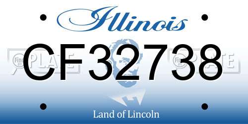 CF32738 Illinois License Plate